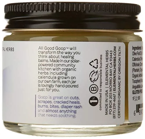 All Good Goop Calendula Ointment - Chafing Cream, Dry Skin Salve, Chapped Lips (2 oz)