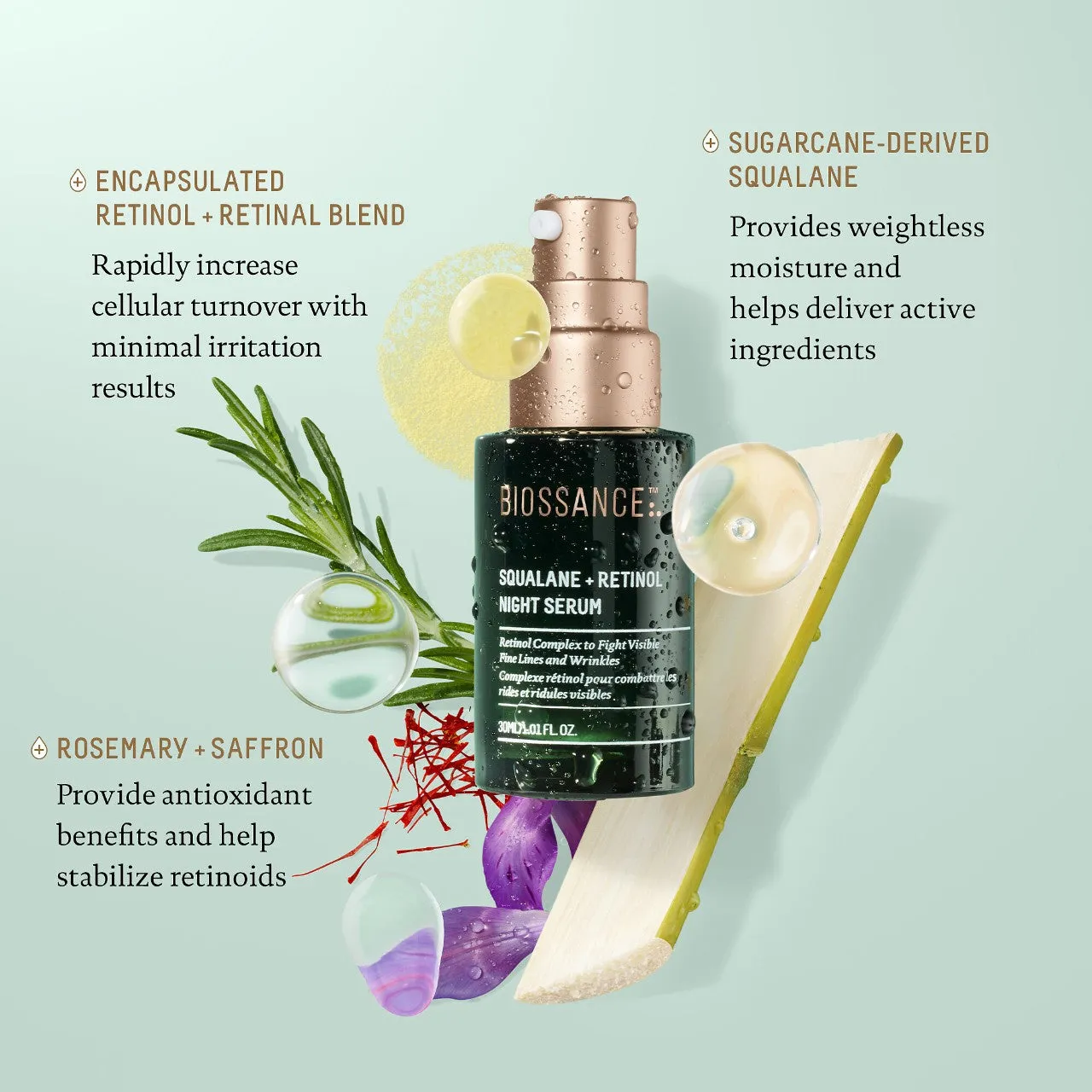 Biossance Squalane   Retinol Night Serum