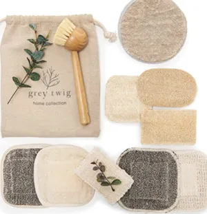 Compostable Hemp and Loofah Kitchen eco Dish sponges for Kitchen