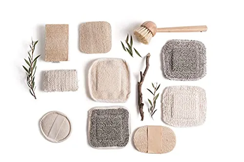 Compostable Hemp and Loofah Kitchen eco Dish sponges for Kitchen