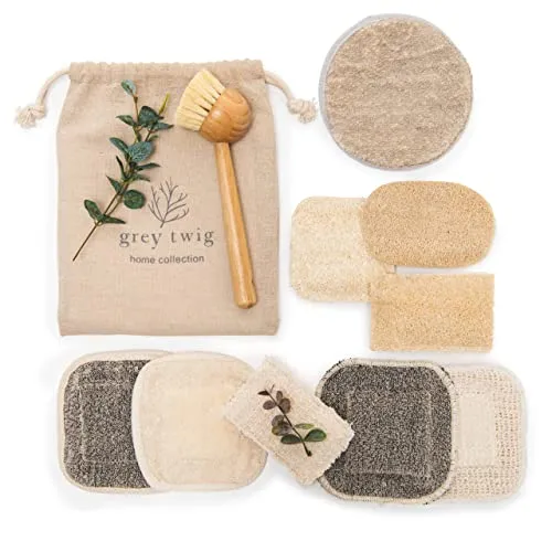 Compostable Hemp and Loofah Kitchen eco Dish sponges for Kitchen