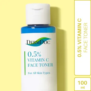 DermDoc 0.5% Vitamin C Face Toner (100 ml) | Toner for All Skin Type | Alcohol Free Toner | Non Sticky , Lightweight , Brightening