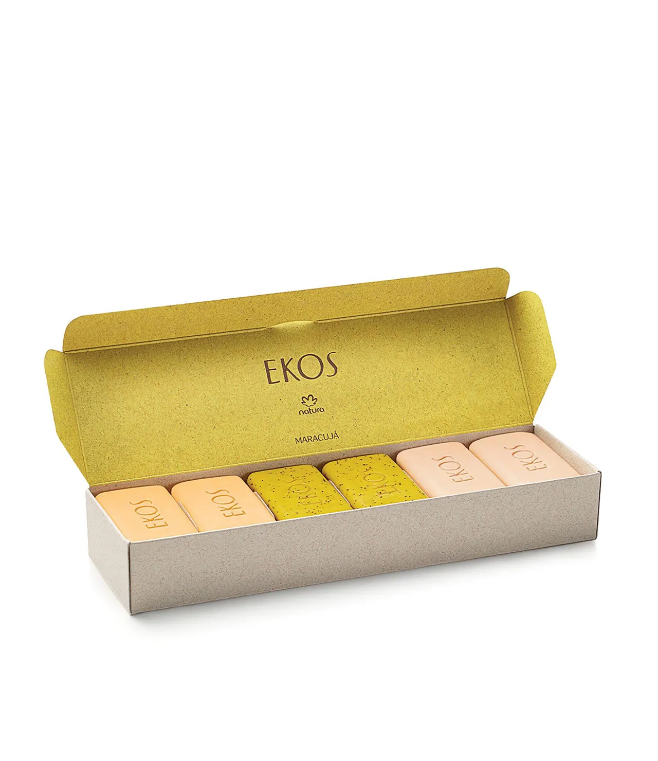 Ekos Maracujá Creamy and Exfoliating Soap Bar Set 6x25g