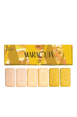 Ekos Maracujá Creamy and Exfoliating Soap Bar Set 6x25g