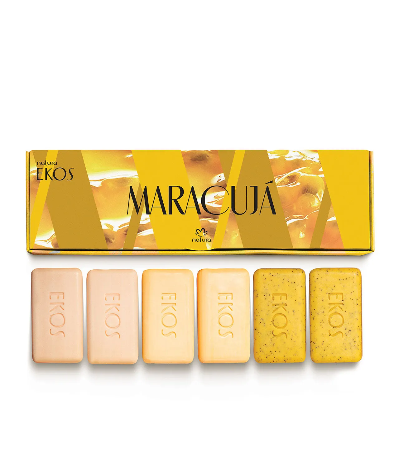 Ekos Maracujá Creamy and Exfoliating Soap Bar Set 6x25g