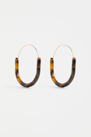 ELK Aki Hoop Earring - Tortoise Shell