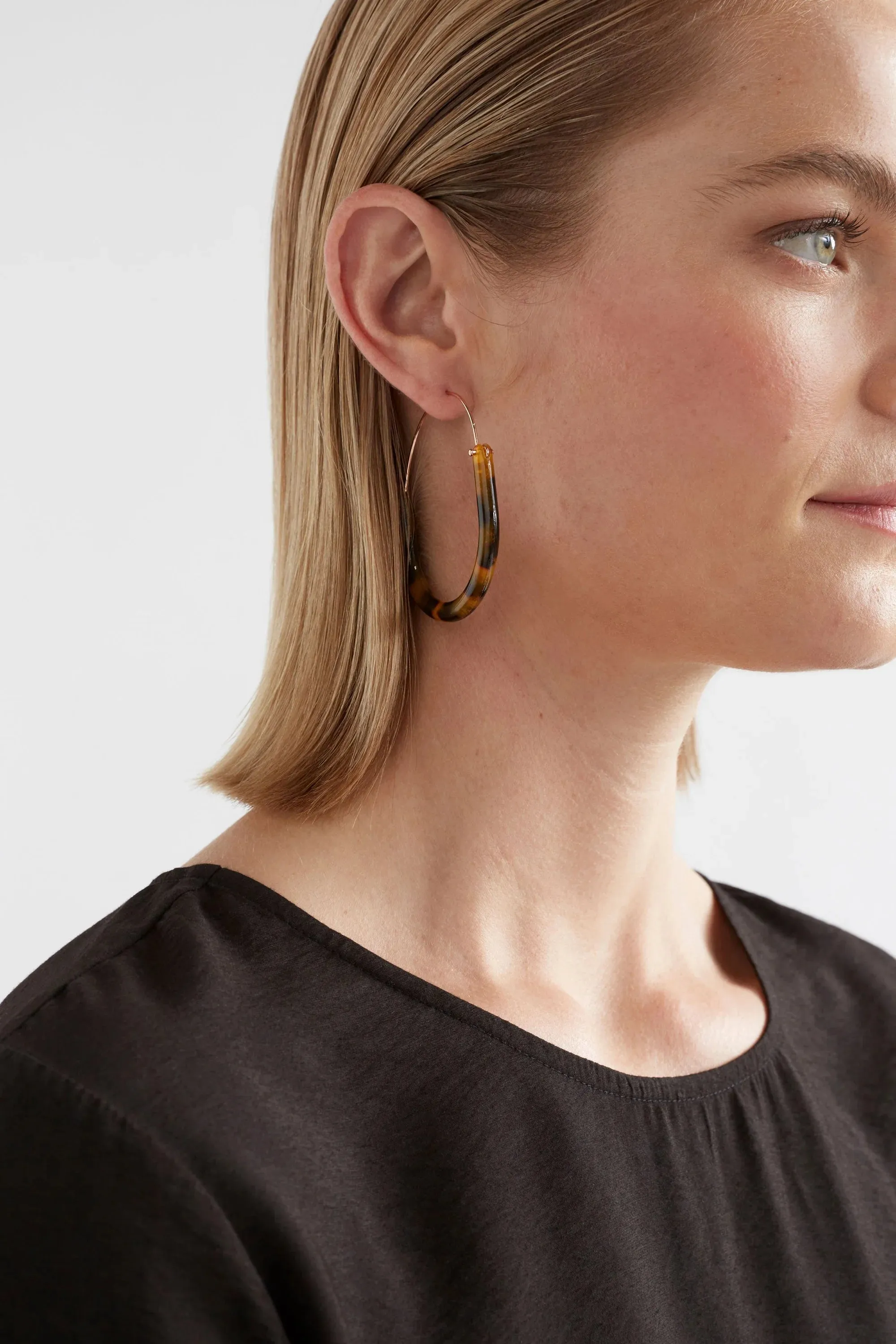 ELK Aki Hoop Earring - Tortoise Shell