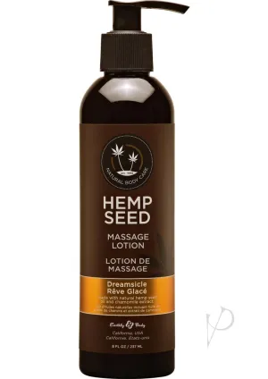 Hemp Massage Lotion Dreamsicle 8oz