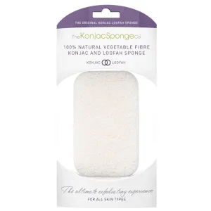 Konjac Sponge Exfoliating Konjac & Loofah Body Sponge 100% Pure White