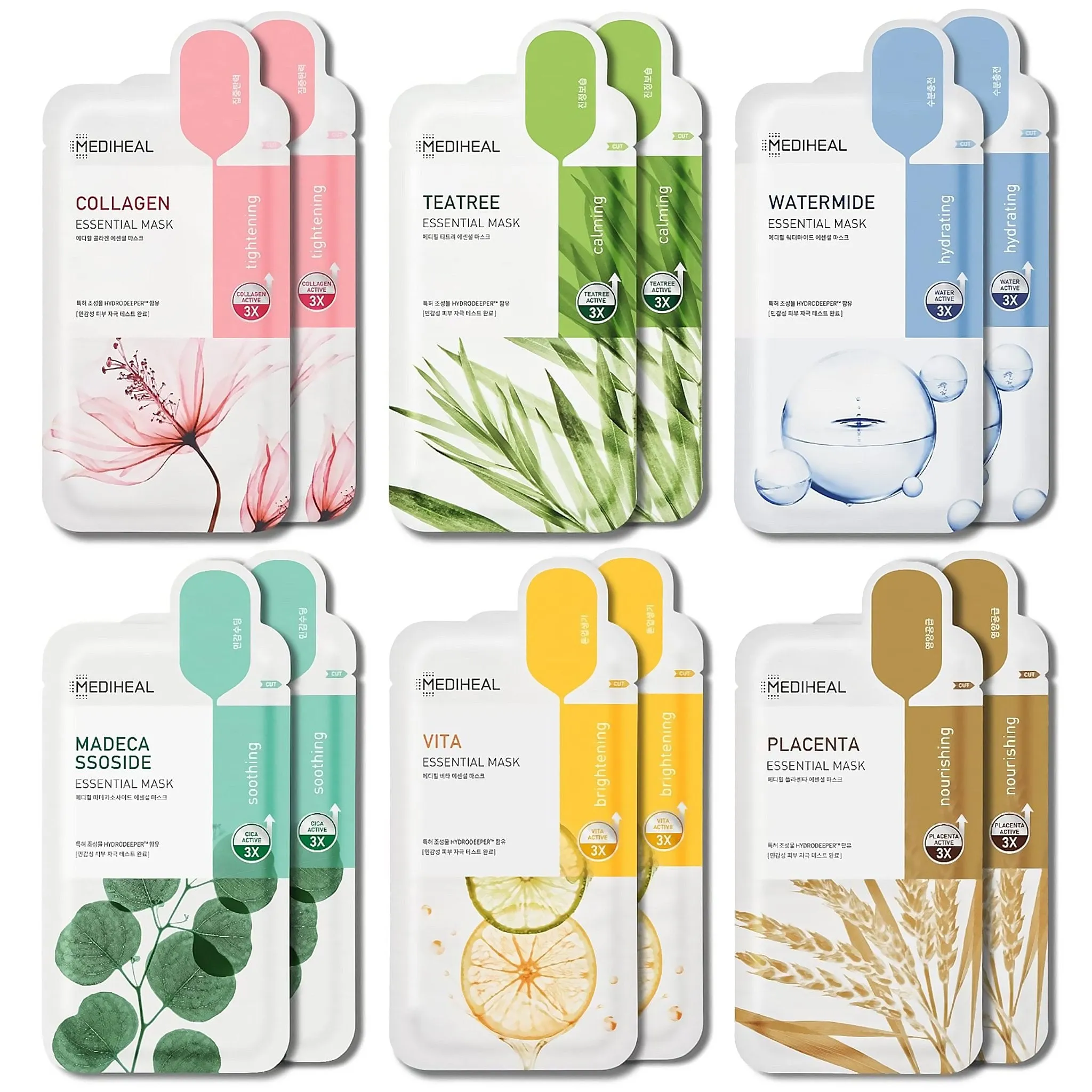 Mediheal Essential Mask 10pcs (6 Styles)