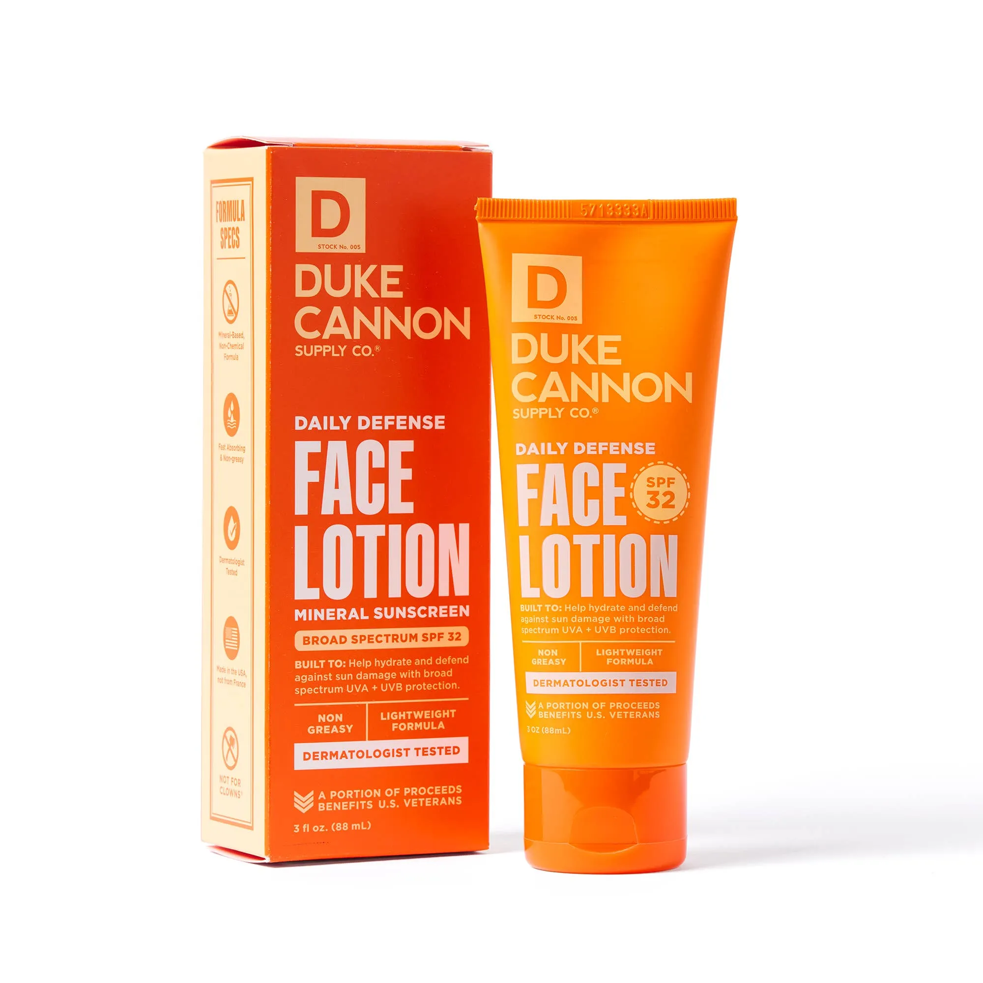 Men's SPF Face Lotion With SPF 32 - Lightweight, Fast-Absorbing, Mineral Formula For Daily UV Protection