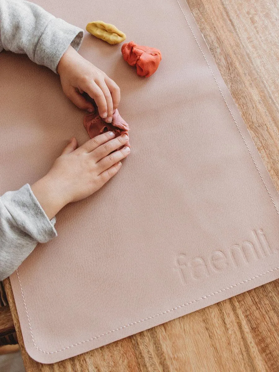 Mini Leather Mat - Blush