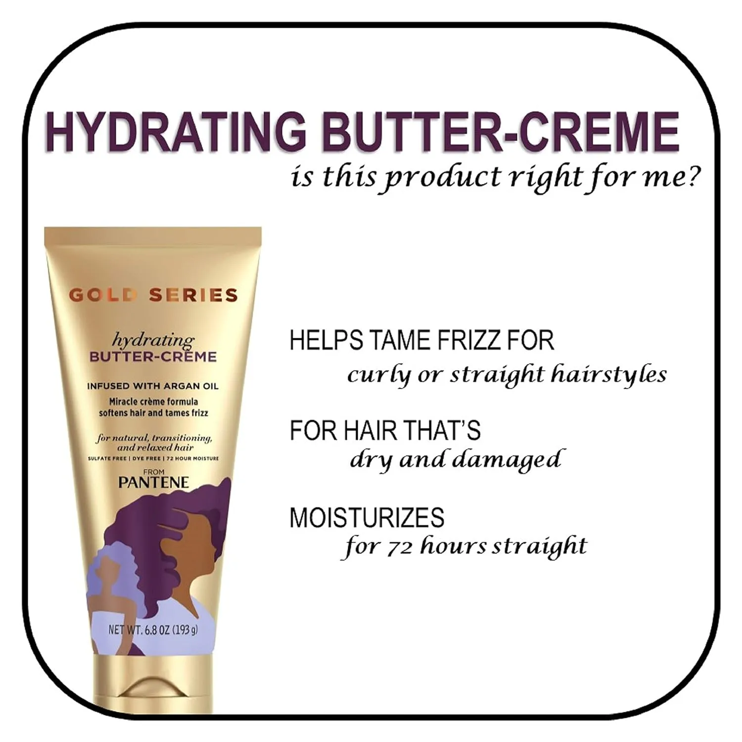 Pantene Gold Series Hydrating Butter-Crème 6.8 oz