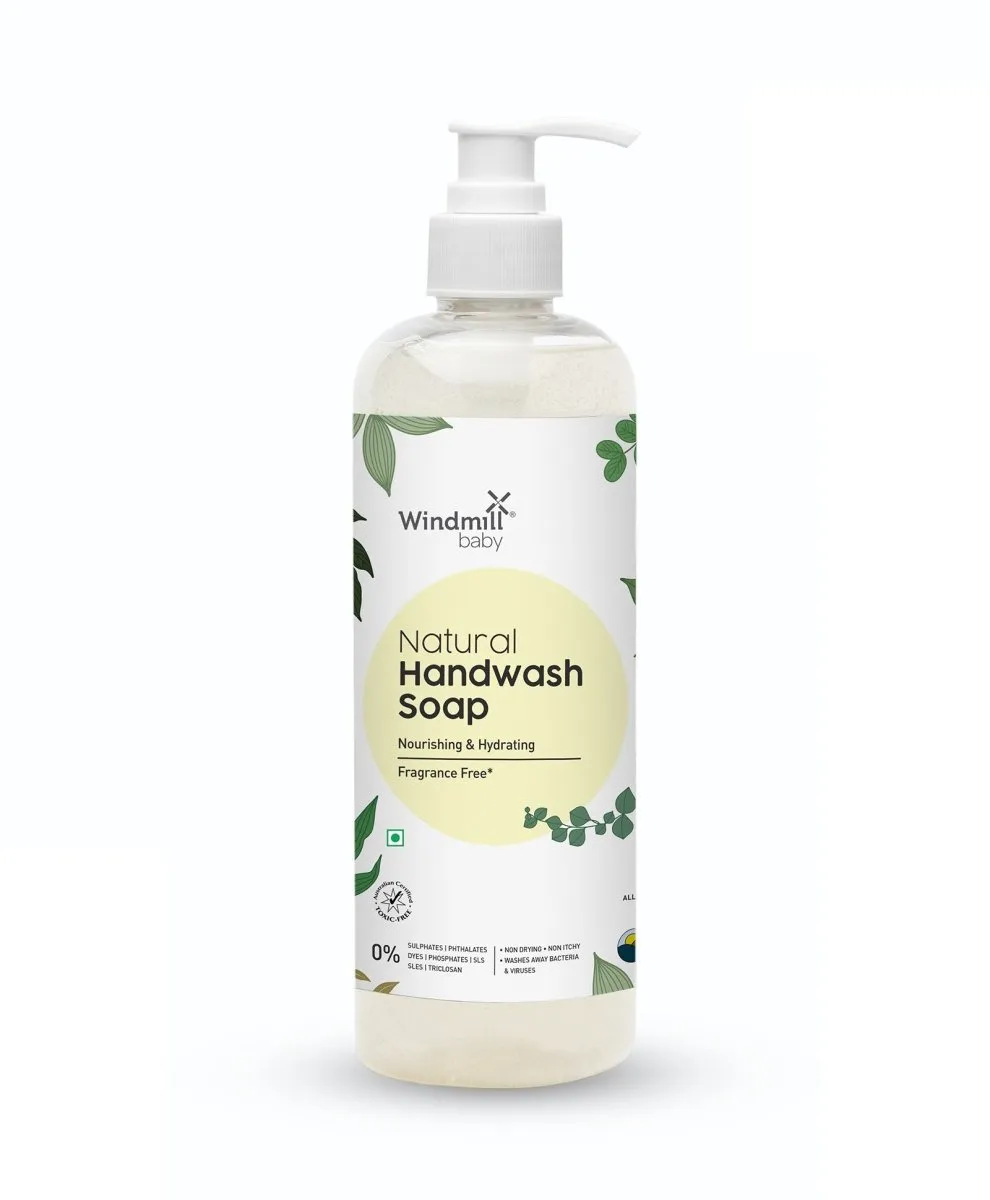 Windmill Baby Natural Fragrance Free Handwash Liquid Soap- 450 ml